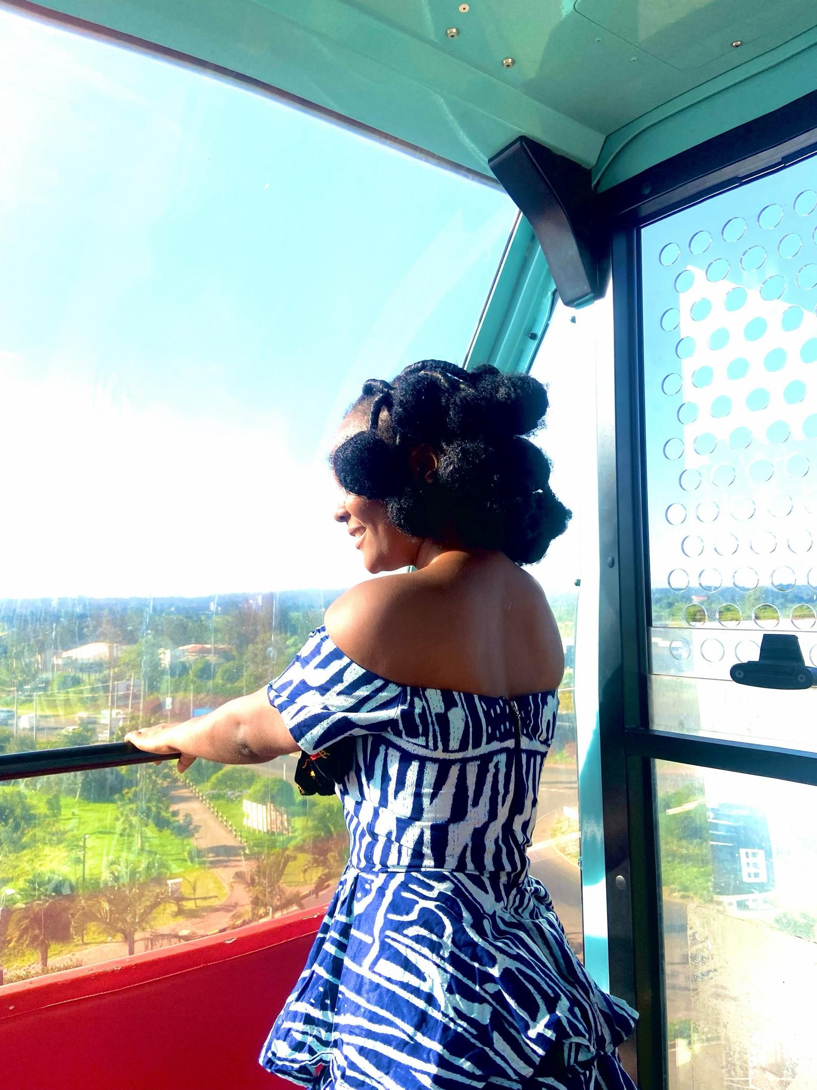 Smiling after the Ferris Wheel experience